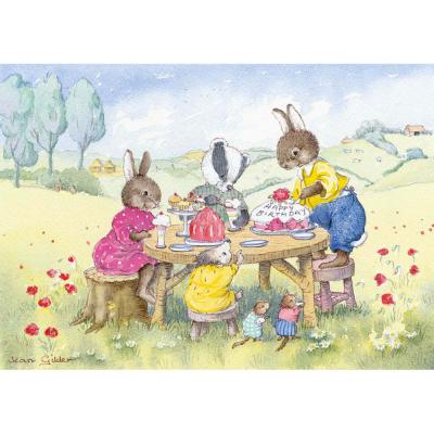 Jean Gilder - Animals' Birthday Tea Party' - Postcard